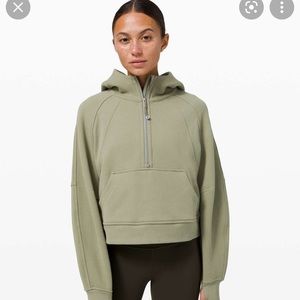 Lululemon Scuba Oversized 1/2 Zip Rosemary Green